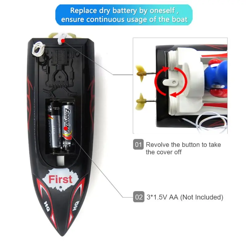 Flytec 2011-15B 24CM 40MHZ 4CH 10KM/H High Speed Racing RC Boat Toy for Kids Children Gift