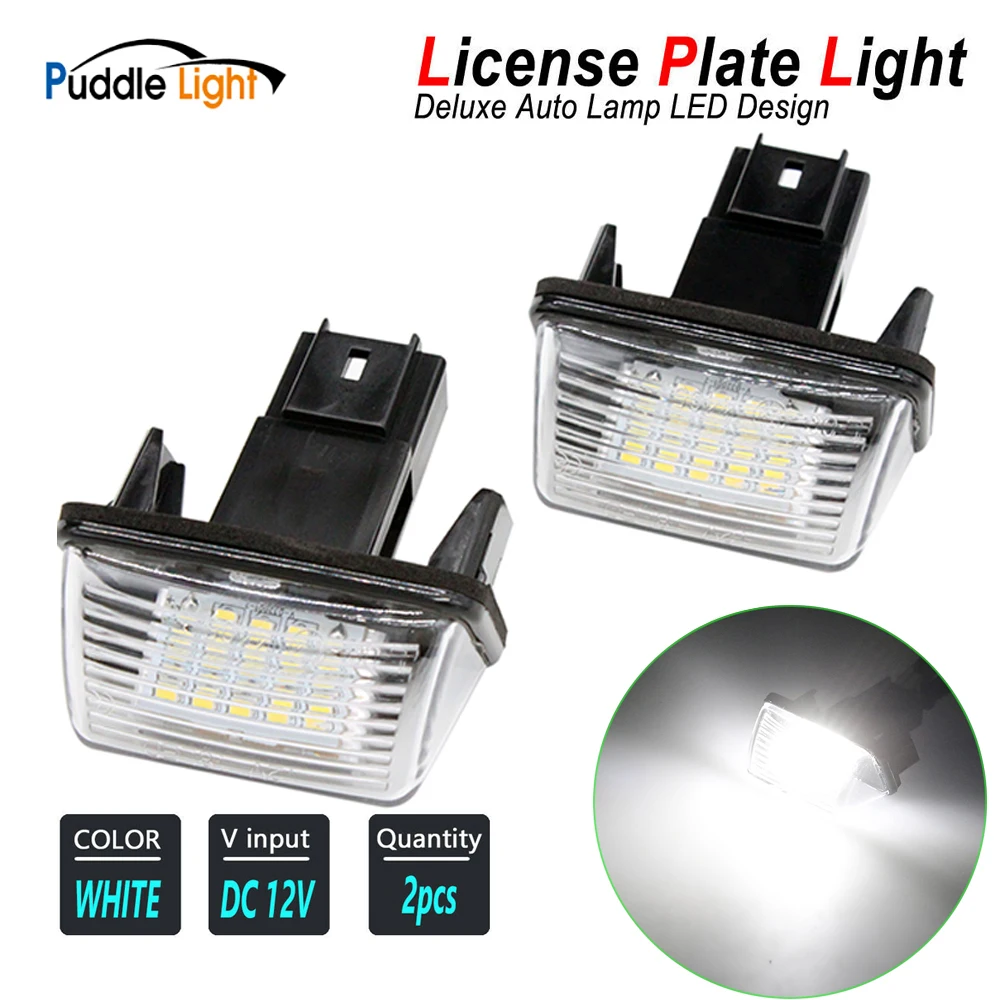 

For Citroen C3 C4 C5 Picasso Peugeot 206 207 306 307 5008 LED Car License Plate Light Number Frame Lamp High Quality LED Lights