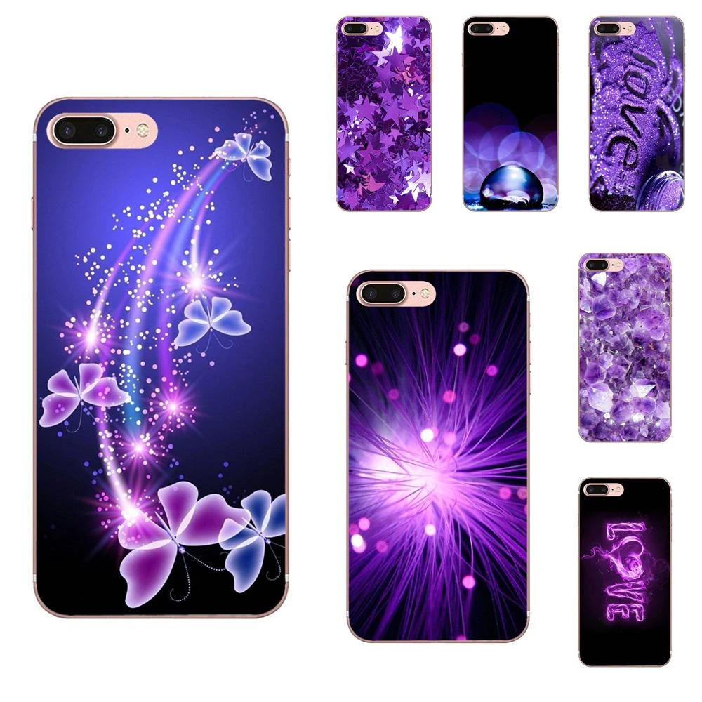 Tpu Custom Phone Love Purple Glitter Wallpaper For Huawei P7 P8 P9 P10 P P30 Lite Mini Plus Pro Y9 Prime P Smart Z 18 19 Half Wrapped Cases Aliexpress