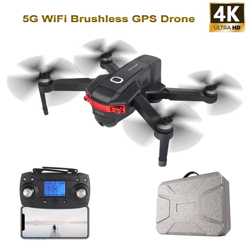 W11 gps Дрон с 4 K/720 P FPV двойной камерой 5G WiFi Бесщеточный оптический поток RC