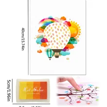 Креативный, Детский Сделай Сам, картина на палец, украшение для дома, висячая живопись, картина для посещаемости, счастливое дерево