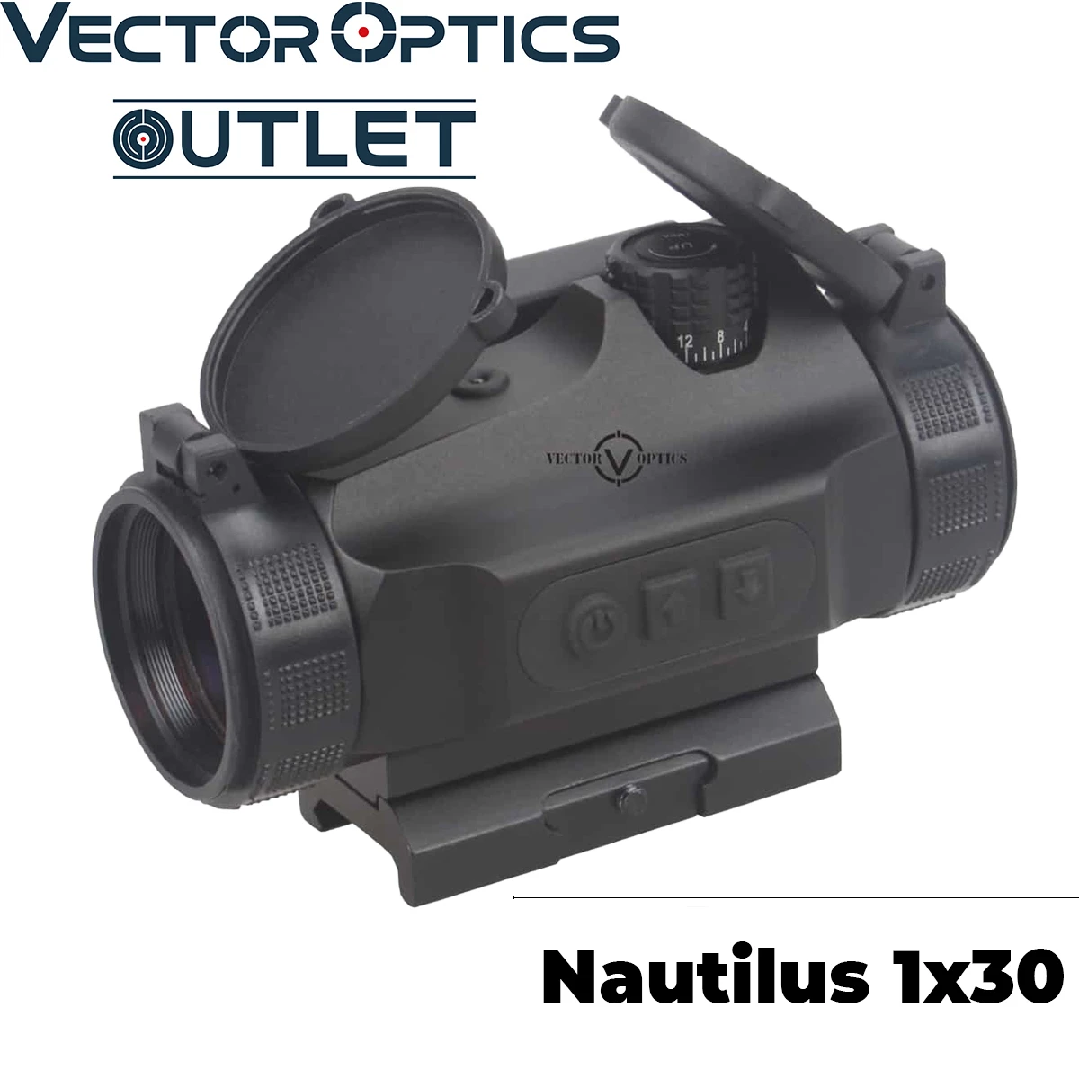 

Vector Optics Nautilus 1x30 Red Dot Sight Weapon Reflex Sight 3 MOA Auto / Manual Brightness Fits AR15 M4 AK .308win w/Mounts