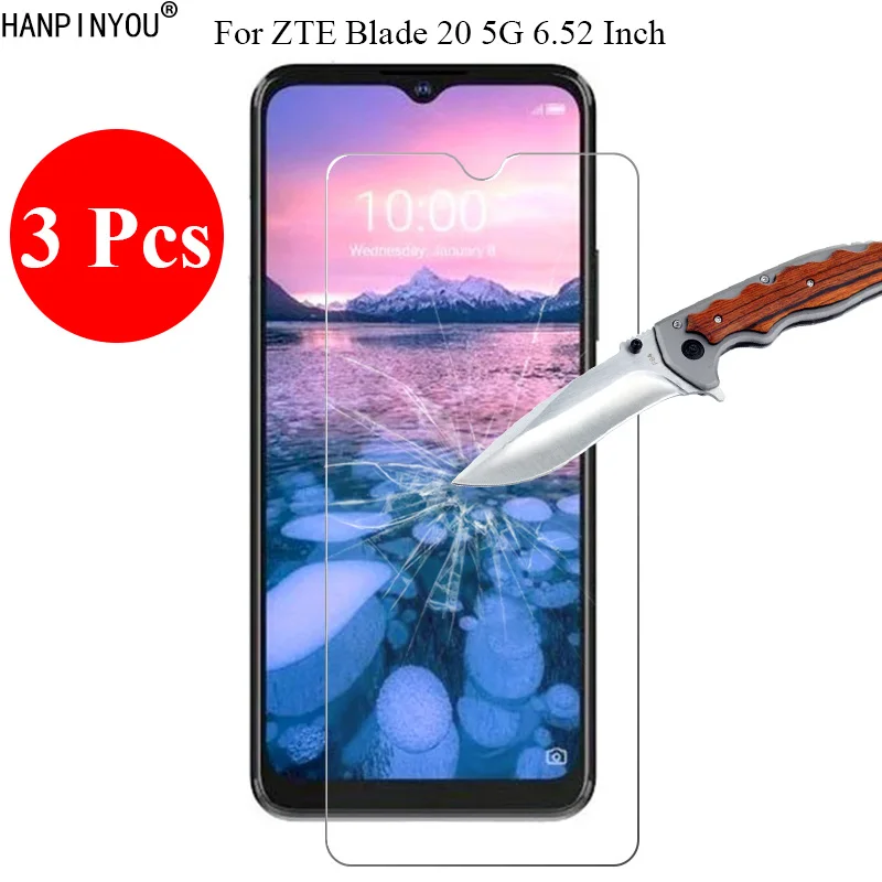 10 шт./лот для ZTE Blade 20 5G 6 52 &quot(не 4G) с уровнем твердости 9H твердость 2.5D ультра-тонкая