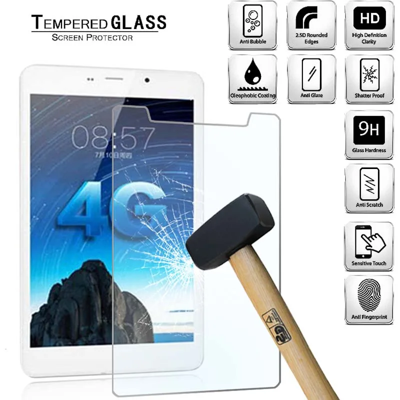 

Tablet Tempered Glass Screen Protector Cover for Cube T8 Plus 4G Eye Protection Anti-Scratch Explosion-Proof Tempered Film