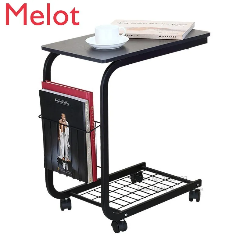 

Mini Living Room Bed Movable Sofa Small Table Corner Several Side Table Lazy Coffee Table Simple Belt Wheel