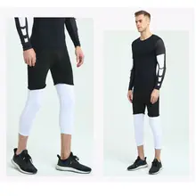 Новинка, мужские компрессионные штаны, мужские спортивные колготки, штаны для спортзала, фитнеса, спорта, баскетбола, тренировок, Мужские штаны для бега, мужские укороченные брюки