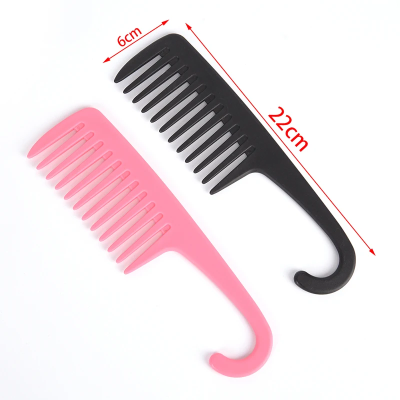 

1PCS Reduce Hair Loss Large Wide Tooth Combs Of Hook Handle Detangling Comb Pro Hairdress Salon Dyeing Styling Brush Tools