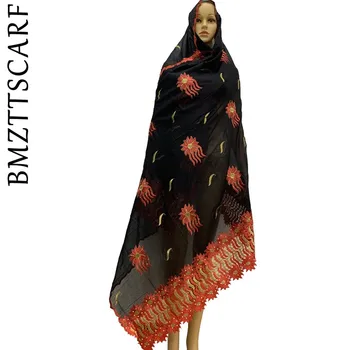 

2020 New African Women Scarfs Muslim Women Embroidery Cotton Hijab scarf for Shawls BM864