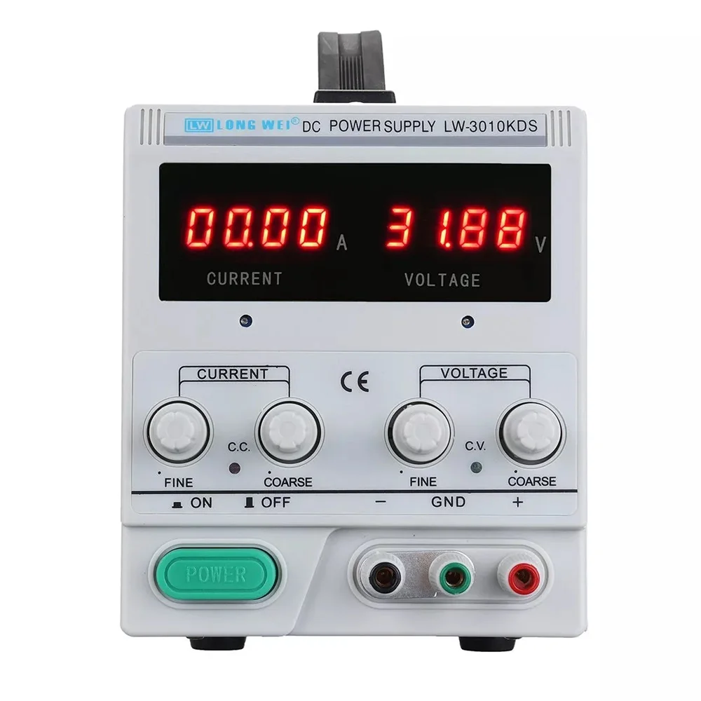 New LONG WEI LW-3010KDS Adjustable LED Digital Display DC Power Supply 110V/220V 0-30V 0-10A Switching Regulated | Обустройство дома