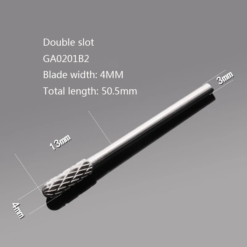 Grinding Milling Cutter Hss Rotary Drill Bit Files Burr Drill Bits Rasp Electric Grinder Accessories for Metal Engraving - Цвет: Double groove 4mm