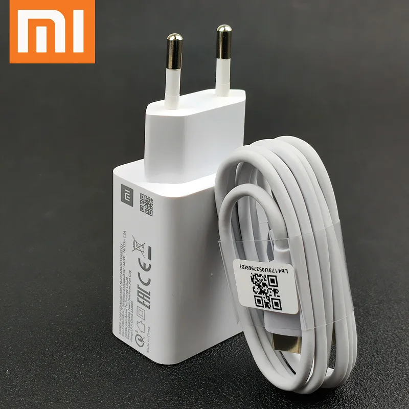 Оригинальный xiaomi redmi note 8 зарядное устройство qc 3 0 быстрая зарядка адаптер usb type c