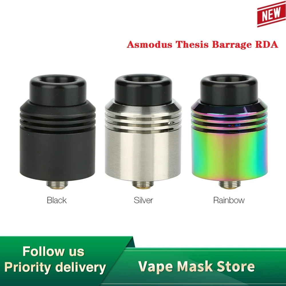 

NEW Heavengifts Asmodus Thesis Barrage RDA wi/ 2 Post for Easy Single coil Building 24mm RDA Atomizer 510 Thread vs Zeus X/ DROP
