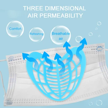 

3D Mouth Mask Support Breathing Assist Help Mask Inner Cushion Bracket Food Grade Silicone Mask Holder Breathable Valv Masque