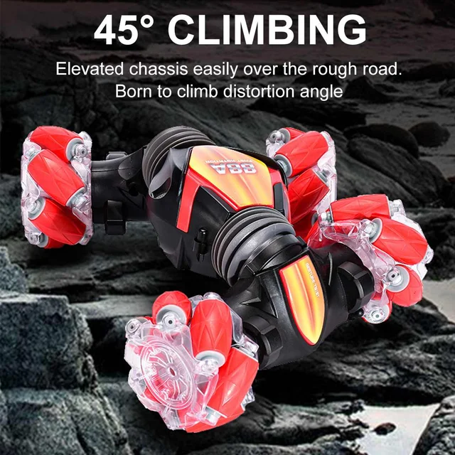 4WD 2.4G Stunt RC Car 360°Rotation Drift Gesture Induction Control Car Twisting Off-road Vehicle with Light Music Drift Toy Gift 3