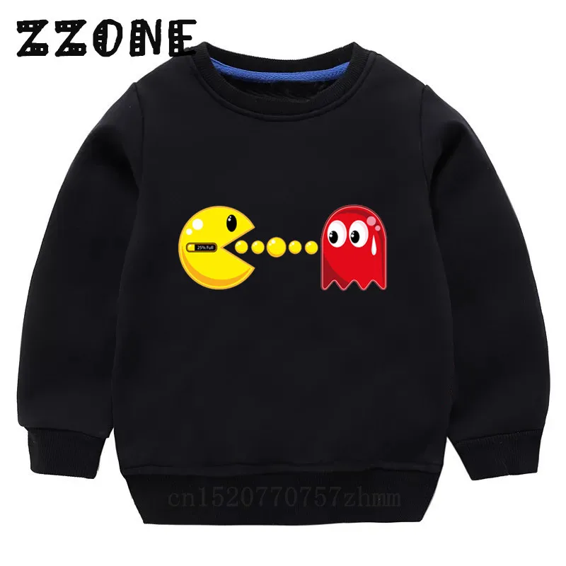 5223F-Black Забавный детский свитер с героями мультфильма «Человек-паук», «есть призрак» детские толстовки хлопковый пуловер для малышей топы для девочек и мальчиков, осенняя одежда KYT5223 - Цвет: 5223F-Black
