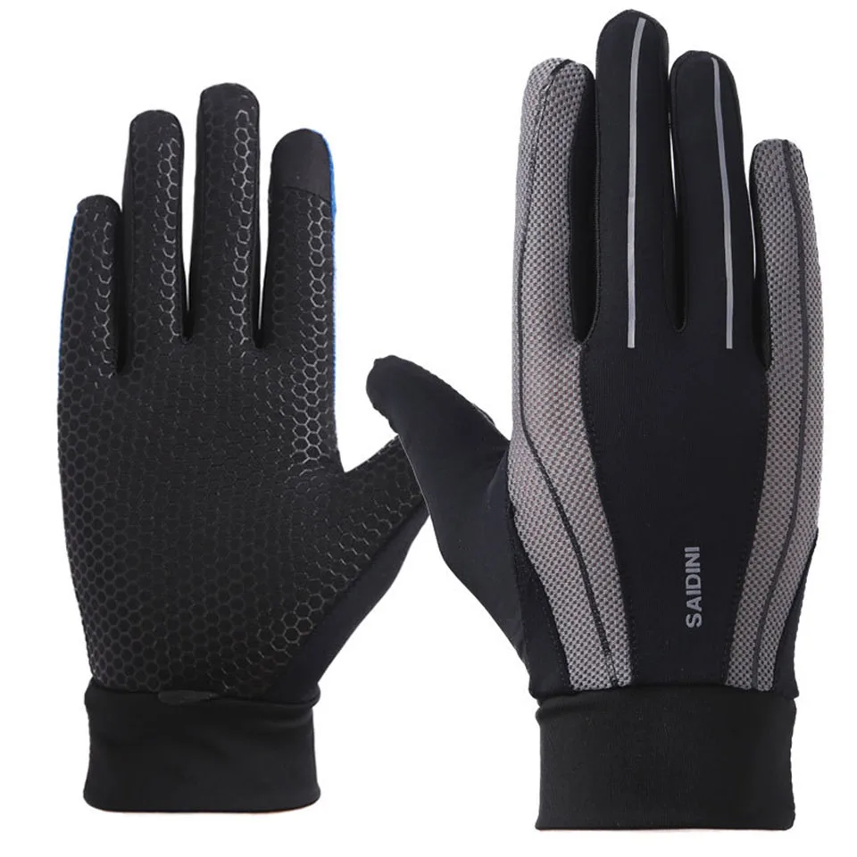 Перчатки для занятий спортом, велоспортом, полный палец, Guantes, мужские, женские, на открытом воздухе, для вождения, защита от солнца, дышащие, Нескользящие, с сенсорным экраном, для верховой езды, варежки