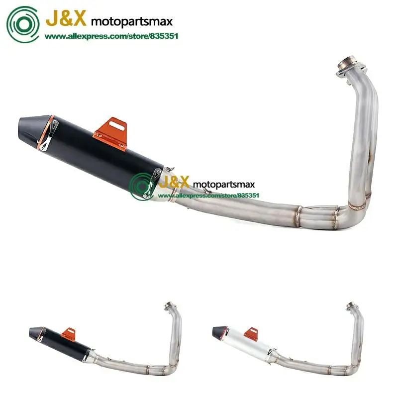Полная система скольжения на для kawasaki ER6N ER6F NINJA650R 2012- Ninja650 Z650 полный глушитель выхлопной трубы мотоцикла среднего звенья трубы