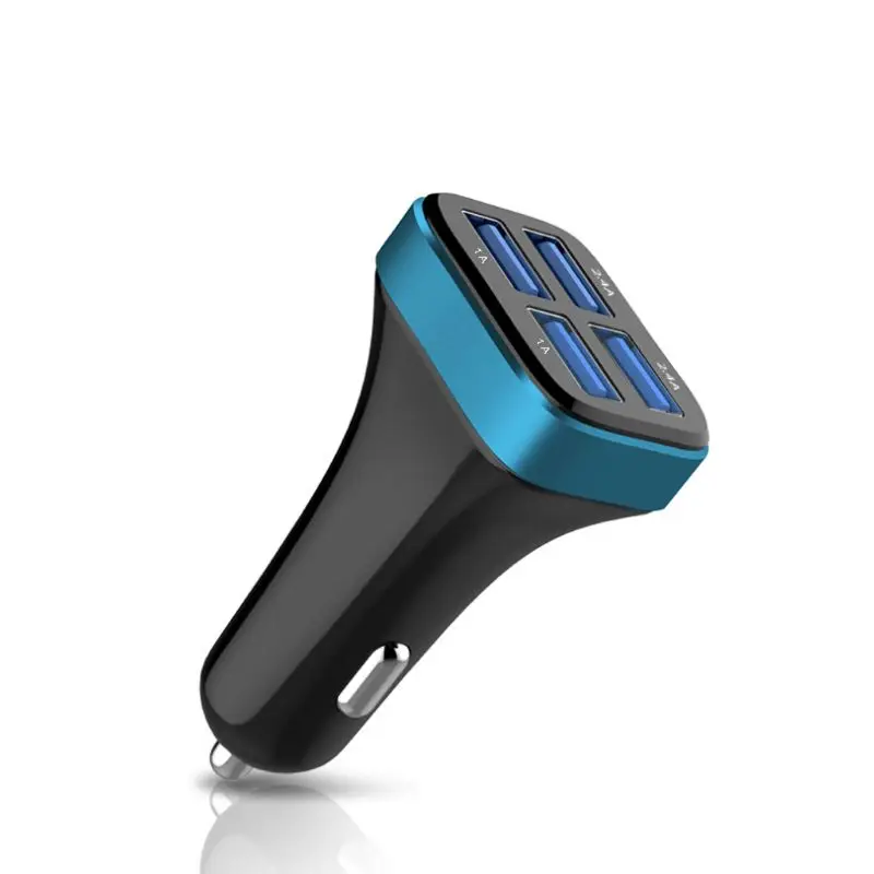 Free shipping Car Charger 4 USB Port Smart Charger Power Adapter For Mobile Phone Tablet GPS B0KF