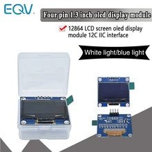 1.3 polegada oled iic série branco azul oled módulo de exibição 128x64 i2c ssd1306 12864 placa da tela lcd vdd gnd sck sda para arduino
