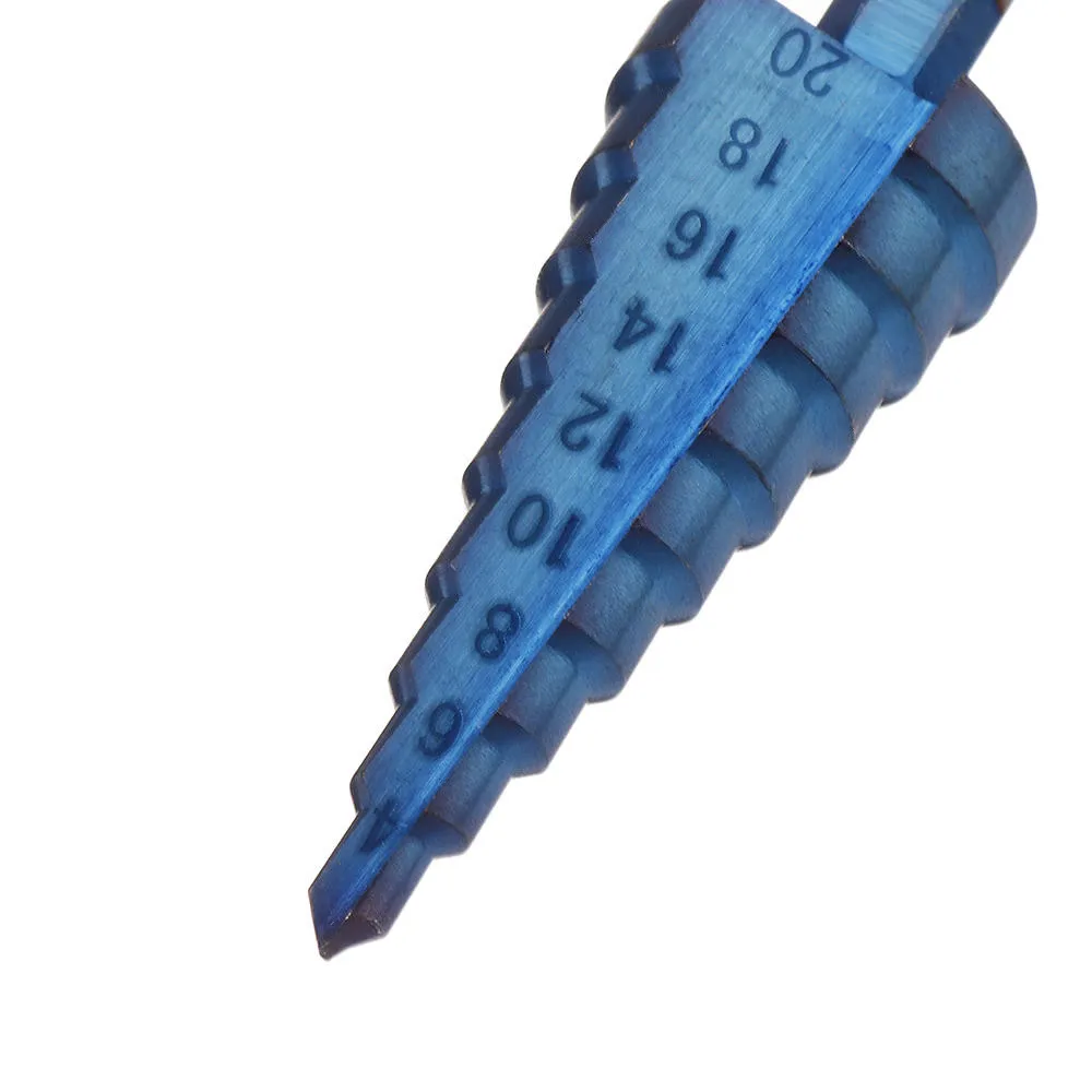 Обновление 3 шт. 3-12 мм/4-12 мм/4-20 мм 1/4 дюйма 1/" шестигранный хвостовик синий нано покрытием Шаг сверло Набор для Drillpro Набор инструментов