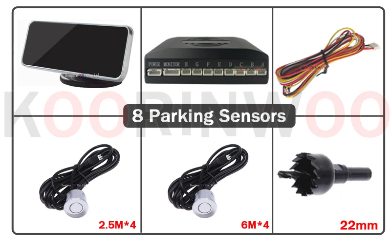 Koorinwoo LED Monitor Electromagnetic Parking Sensor