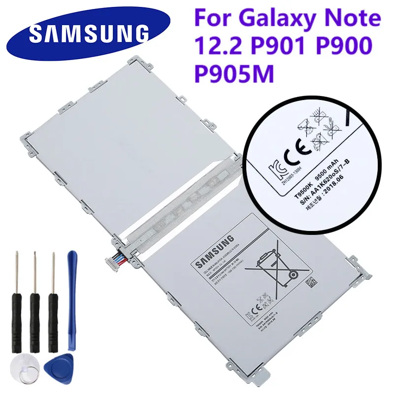 100% Original Tablet Battery T9500E for Samsung Galaxy Note Pro 12.2 SM-P900 P901 P905 T9500C T9500U T9500K 9500mAh Akku +Tools | Мобильные