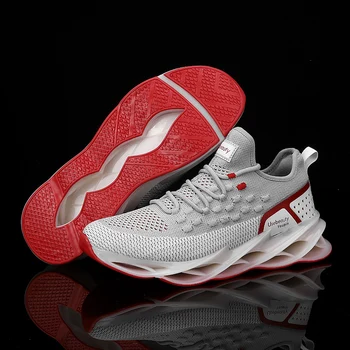 

2020 new hot men's sports shoes casual fashion flying woven mesh men's blade breathable shoes outdoor flat shoes trend hip hop