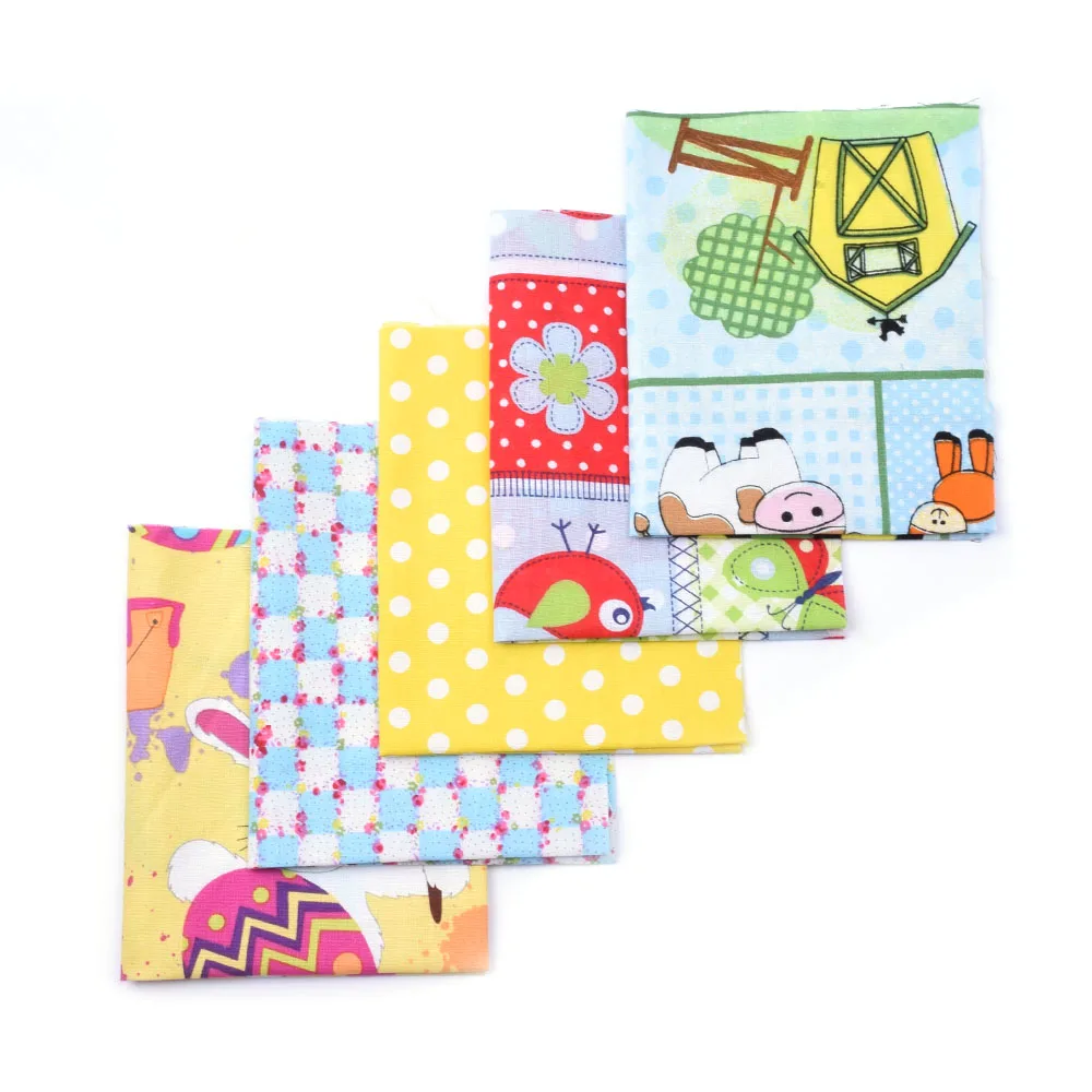 5 шт. 20x25cm смешанные ткани Комплект печатных Хлопок Лоскутного Шитья ткань для лоскутное шитье ткань для рукоделия