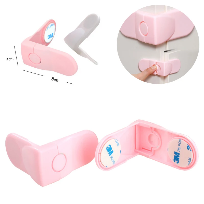 Serrure de sécurité bébé 5 pièces/lot | Serrures et sangles d'armoire, sécurité bébé bord de sécurité, Protection enfants, serrure réfrigérateur (lot de 5)