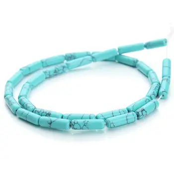 

4.5x13mm Blue Turquoise Tube Bead semi-finished DIY Bracelet accessories material NS102