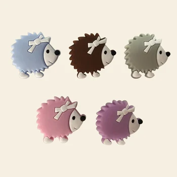 

New Big Size 1PCS Baby Pacifier Chain Teether Loose Beads Silicone Hedgehog Massage Beads Baby Long Tooth Molars Toys Teether