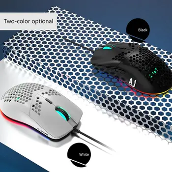 

Ajazz AJ390 New Lightweight Wired Mouse Hollow-out Gaming Mouce Mice 6 DPI Adjustable 7Key