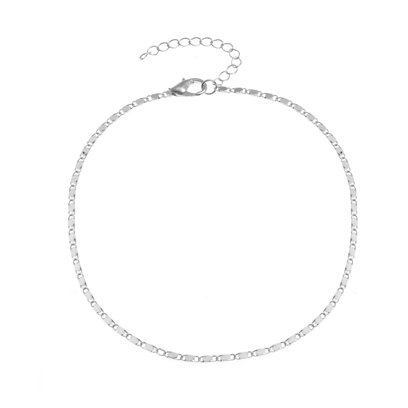 Trendy Bohemian Anklet Bracelet For Women Punk Metal Chain Sequin Anklets Summer Beach Anklet Female Barefoot Leg Chain Jewelry