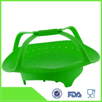 

Silicone Vegetable/Food Steamer Basket Insert for Pots, Pans, Crock Pots & More