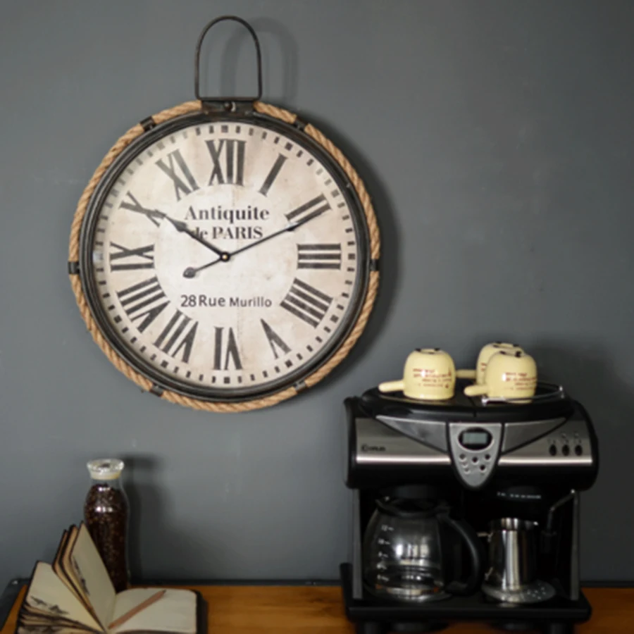 Nordic Vintage Wall Clock Modern Luxury Living Room Simple Creative Wall Clocks Silent Relogio De Parede Home Decoration EE50