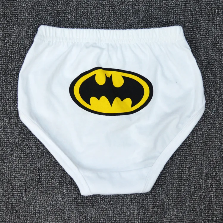 Batman logo 1 шт./лот для маленьких детей детское нижнее белье для мальчиков, разноцветные Трусы из хлопка для мальчиков, мультяшный супергерой трусики От 2 до 10 лет - Цвет: Batman logo
