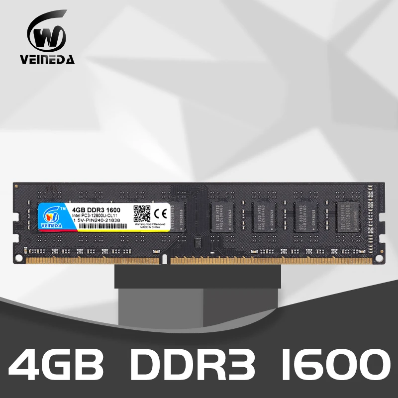 Günstig VEINEDA RAM speicher ddr3 4GB 2X4GB 8GB PC3 10600 PC3 12800 DDR 3 1333MHZ für Alle intel AMD Desktop