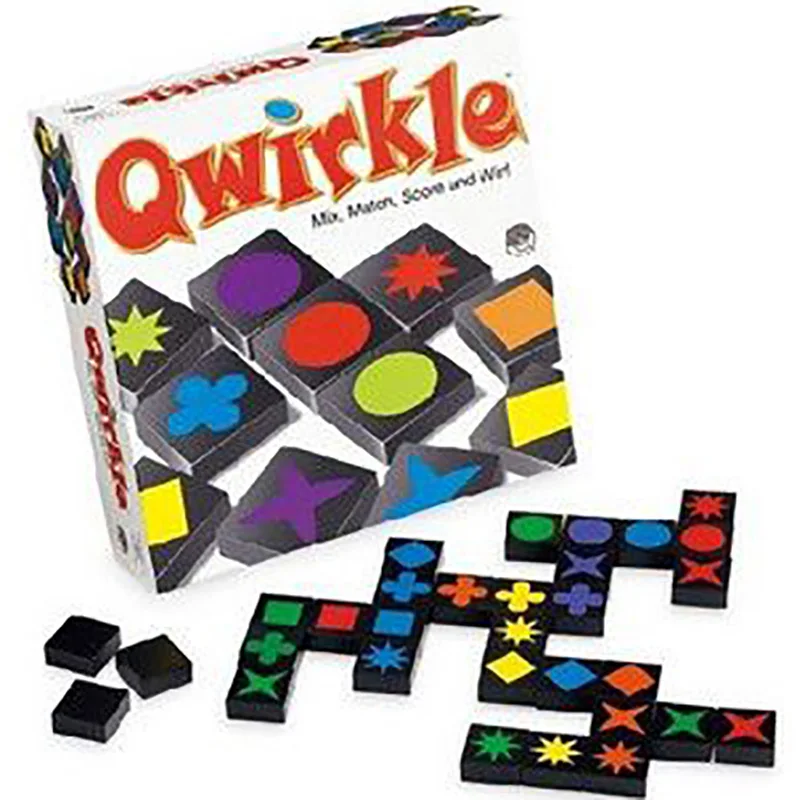 Высокое качество Qwirkle настольная игра 108 шт./компл. деревянные шахматы игра, английская версия обучающая игрушка для детей/семейные настольные игры