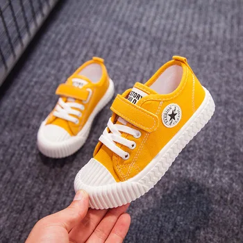 

Fashion Soft Bottom kids Sneakers Spring And Autumn Shoes Children's Korean boys Plate Shoes Little Girl Canvas Casual Shoes