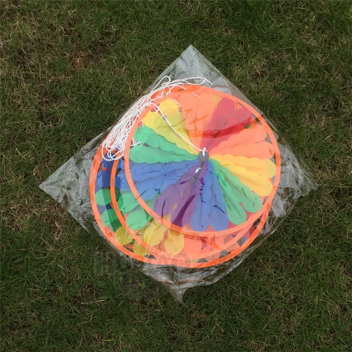 Hot Selling Kindergarten Windmill Orange Turntable Cloth Colorful String Windmill Outdoor Garden Strand CHILDREN'S Toy