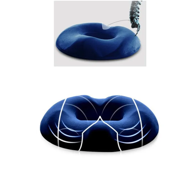 Ортопедический пенный наполнитель с эффектом памяти подушка сиденья помогает с болью в спине Sciatica для вашего офисного стула 45*41*7 синий/кофе/Розовая подушка