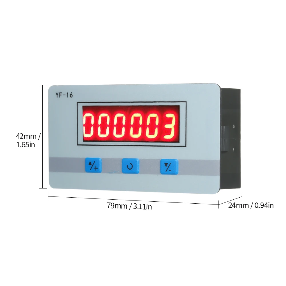 ЖК-цифровой счетчик модуль DC/AC5V~ 24V Электронный тотализатор NPN PNP сигнальный интерфейс 1~ 999999 раз Счетный диапазон Дозиметр