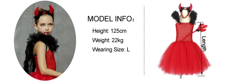Wicked Red Devil Girls Tutu Dress Kids Halloween Cosplay Carnival Party Costume Handmade Tulle Children Fancy Satan Demon Dress (19)