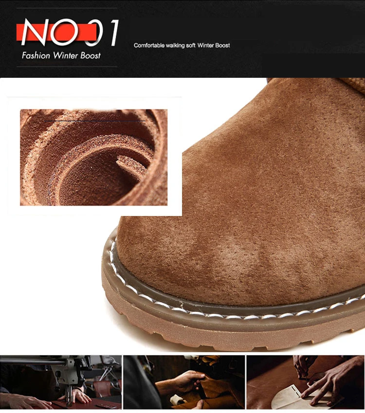 CUCULUS Wedge Shoes Genuine Leather Snow Boots Woman Winter Boots Women's Shoes Pig Split Ladies Platform Booties 2012