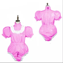 

Adult Baby Khaki Vinyl Maid Sissy PVC Lockable Role-playing Costume Customization