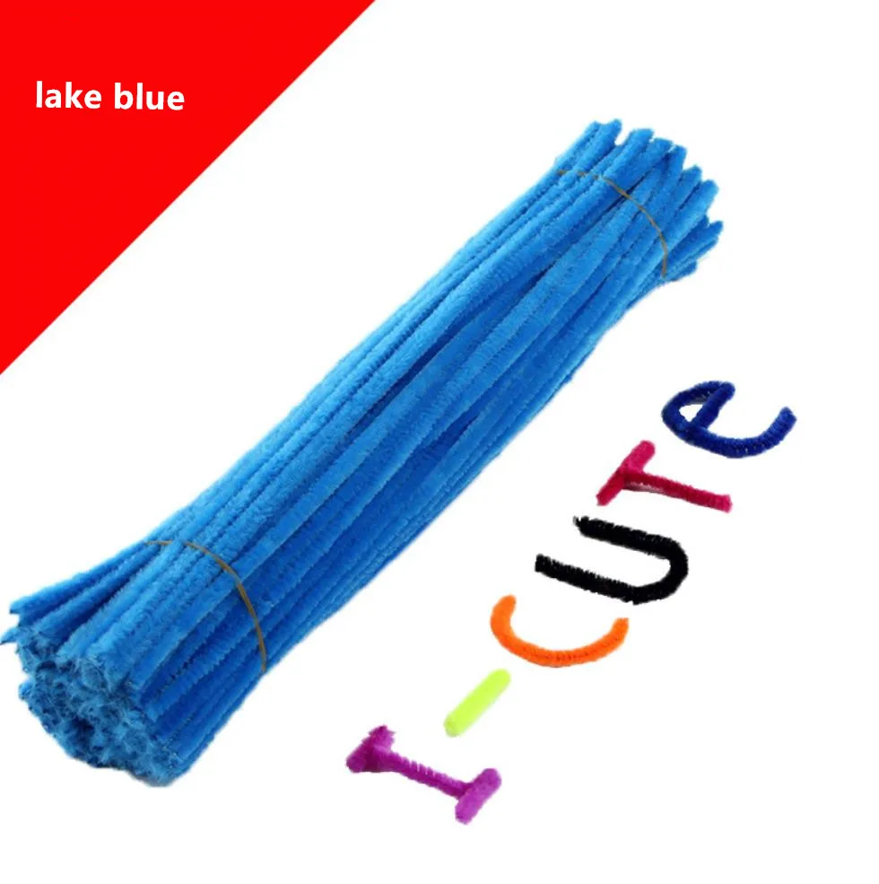 Hoomall 100PCs Handmade Colored Wool Root Top Twisting Bar Manual Fluffy Bar Iron Wire Creative Plush Imaginative Decorations