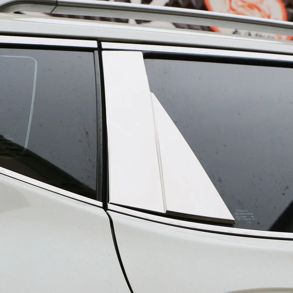 Для Nissan X-trail T32 2013-17 из нержавеющей стали автомобиля оконные рамы блестящий чехол отделка автомобиля-Стайлинг Аксессуары