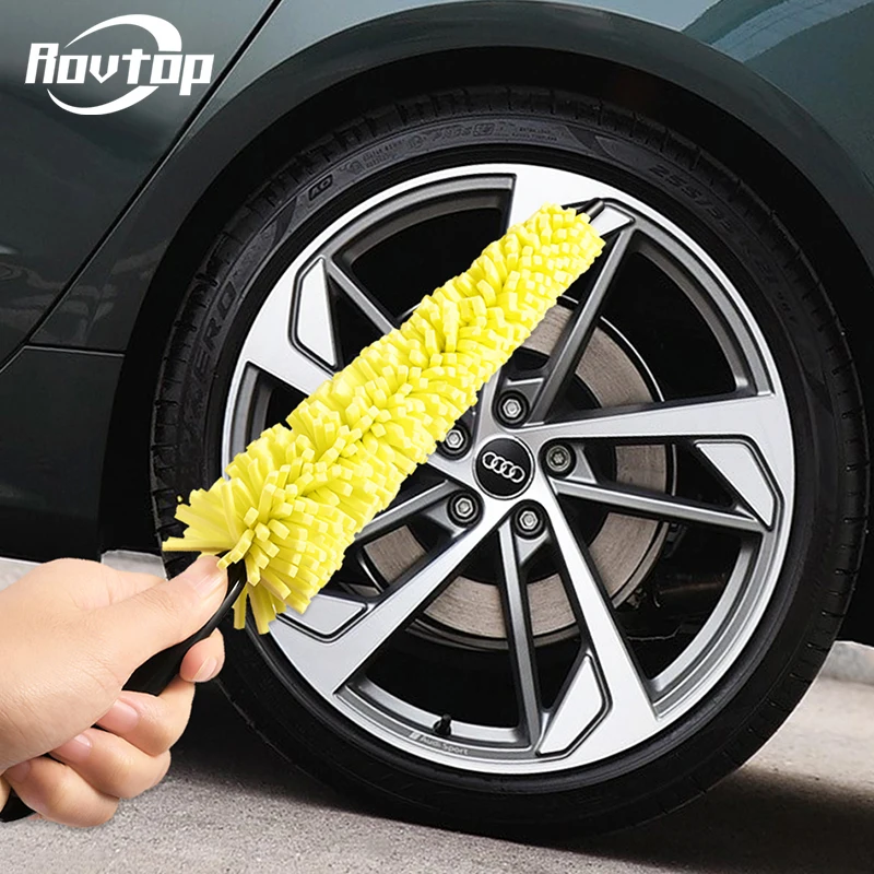 

Rovtop Car Wheel Wash Brush Vehicle Cleaning Brush Sponge Wheel Rims Tire Washing Brushes Auto Scrub Brush Car Wash Tools Z2