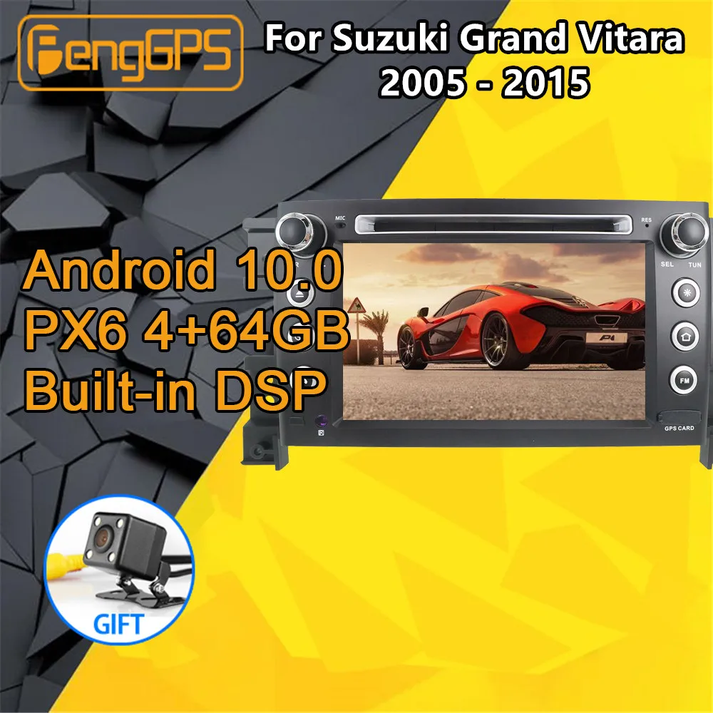 Автомагнитола PX6 для Suzuki Grand Vitara мультимедийный стерео плеер на Android с GPS