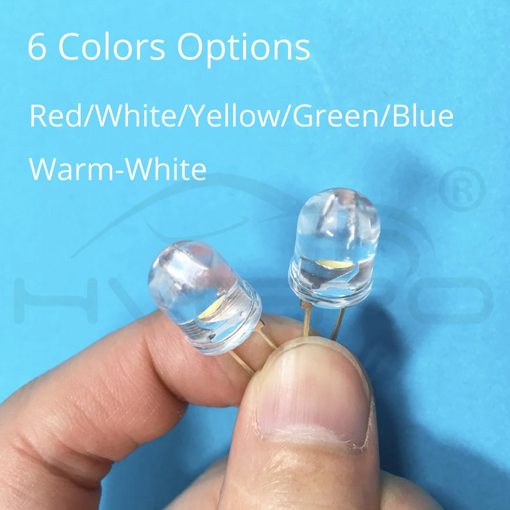 Hviero 10mm White Red Green Blue Yellow Diode Led Round 0.5W power light 3.2~3.6V LED lamp bead light-emitting diodes 30KMCD bulb